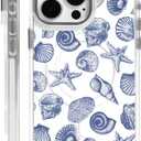 DAIZAG Case for iPhone 13 Pro, [Compatible with MagSafe],Cute Blue Seashell Phone Case for Women Girls Magnetic Clear Cover Case for iPhone 13 Pro