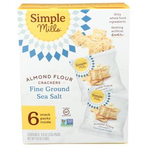 Simple Mills Almond Flour Crackers, Fine Ground Sea Salt Snack Packs - Gluten Free, Vegan, Healthy Snacks, 4.9 Ounce (Pack of 1) (EXP 10/22/26)