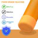 2 x yoelike 2 PCS Wave Silicone Water Bottle Boot for Owala, Anti-Slip Protective Sleeve for FreeSip/Twist/Flip, Watter Bottle Accessories, Bottom Bumper Cover, Dishwasher Safe, BPA Free (40 Ounces, orange)