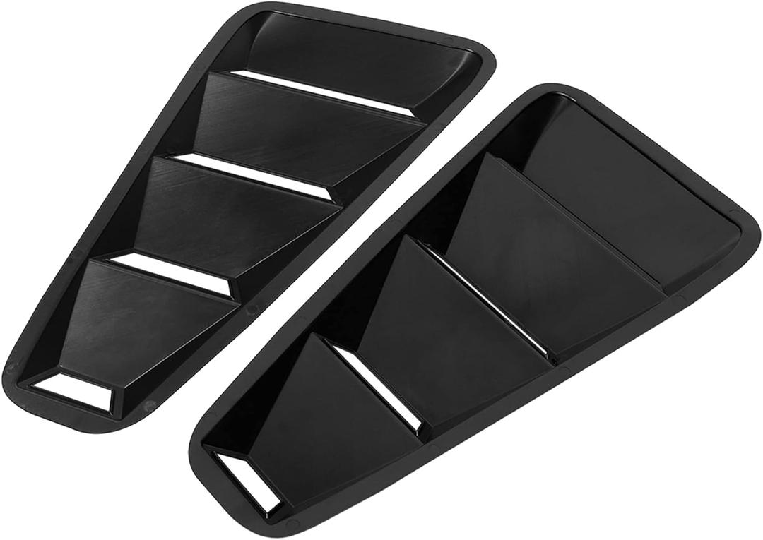 X AUTOHAUX 2pcs 1/4 Quarter Side Window Louvers Scoop Cover Vent Fit for Ford for Mustang 2005-2014