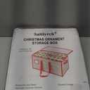 Sattiyrch Plastic Christmas Ornament Storage Box with Trays,Customizable Dividers, Dust-Proof Durable Ornament Organizer Holder,Christmas Storage Containers,Holds 128 x 3 inch Ornaments