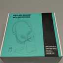 Wireless Headset with Mic for Work, V5.2 Wireless Headphones with Mic Noise Canceling & USB Dongle, 45Hrs Bluetooth Headphones with Microphone Mute & Charging Dock for Office/Work/Meetings/Call Center (White Gold)