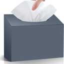 Acrylic Hand Towel Box Cover Compatible with Kleenex Disposable Hand Towels Wall-Mounted Paper Towel Dispenser Suitable for Tabletop, Bathroom, Car, and Office Use Valentine's Day Gifts (Grey)