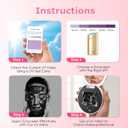 Vanexiss UV Camera for Sunscreen Test UV Mirror Sunscreen Camera, 3.8 Inch Rechargeable 2X Magnifying Vanity Mirror with Light Handheld Double-Sided Pocket Mirror for Skin Protection(White)