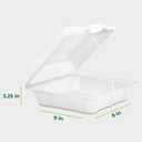 Freshware Clamshell Food Containers with Lids [9x9" 100-Pack] Disposable To Go Containers, Biodegradable Sugarcane To Go Boxes - Paper Food Container - Microwave & Freezer Safe, Stackable