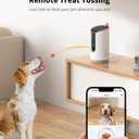 2K Pet Camera Treat Dispenser, 360View Dog Camera with Phone App, 5G&2.4G WiFi 2-Way Talk Pet Cam Indoor for Cats Remote Treat Tossing, Motion Alerts, Auto Tracking (White)