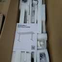 FEZIBO Standing Desk, 48 × 24 Inches Electric Height Adjustable, Sit and Stand Up, Computer Office Desk with Splice Board, White Frame/Maple TOP