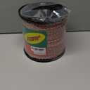 Fence Rope,Upgraded Electric Fence Polywire,6 Stainless Steel Strands for Reliable Conductivity and Rust Resistance UV Resistant,3366 Feet/1026 Meters,Red and White Color