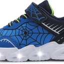 Light Up Shoes Toddler Boys Breathable Mesh LED Flashing Walking Sneakers for Toddler and Little Kids (Blue)