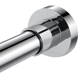 BRIOFOX Shower Curtain Rod Adjustable 32-75 Inch, Spring Tension Shower Rod No Drilling Non Slip, Chrome