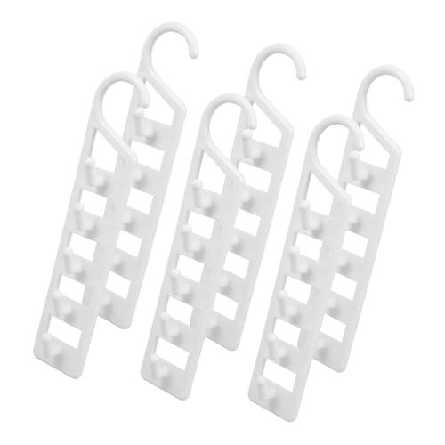 LIFKOME Multifunctional Space Saver Hangers 4 Pack Closet Hangers Heavy Duty Plastic Vertical Organizer for Dorm Rooms