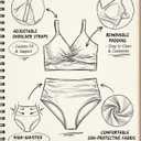 Daci Plus Size Two Piece Swimsuits - Women High Waisted Bikini Tummy Control Bathing Suits Knot Twist Swimwear 2025 20W