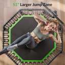BCAN BT3 51" Octagonal Rebounder Trampoline for Adults, 450LBS Max Load Fitness Trampoline with Large Jumping Area, Silent Bungee Mini Trampoline with T-Adjustable Handle for Home Gym