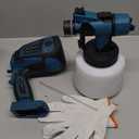 Cordless Paint Sprayer 30000RPM High Speed for Dewalt 20V Battery 1400ml High Capacity Container Spray Paint Gun for for House Furniture Painting Light Blue(Not Include Battery)