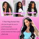 V Part Wigs Human Hair Body Wave 18 Inch 200% Density Body Wave Upgrade U Part Human Hair Wigs with Drawstring No Sew In No Glue Half Wigs Human Hair V Shape Clip In Half Wig For Black Women