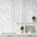 Guvana Line Peel and Stick Wallpaper Gray and White Wallpaper Striped Contact Paper 17.7"x118" Self Adhesive DIY Contact Paper Removable Decorative for Livingroom Bedroom Wall Covering