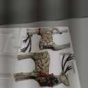 CEDAR HOME Resin Holiday Figurine Decorative Christmas Deer Tabletop Statue Decor, 2 Pack