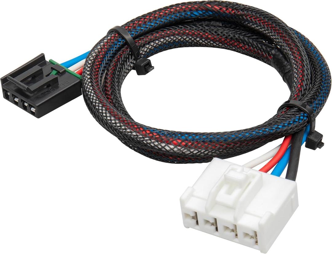 RED WOLF Brake Control Wiring Harness Fit for 1995-2009 Dodge Ram Chrysler Adapter Towing Trailer Brake Controller Wire 4 Pin Connector Cable Mount