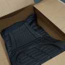 Motor Trend FlexTough Floor Mats for Cars, Black Deep Dish All-Weather Car Mats, Waterproof Trim-to Fit Automotive Floor Mats for Cars Trucks SUV, Universal Floor Liner Car Accessories