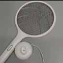 PALONE Electric Fly Swatter 4000V Bug Zapper Racket, Dual Modes Mosquito Killer with Battery, Rechargeable Mosquito Killer Lamp with 3 Layers Safety Mesh for Indoor and Outdoor, White 1P