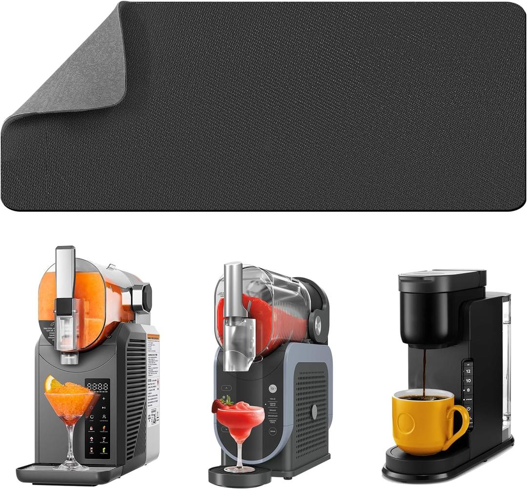LOPNUR Appliance Slider for Slushie Machine, Cuttable Sliding Pad for Ninja Slushie Machine Accessories, Sliding Tray Fit for All Frozen Drink Maker, Slim Coffee Maker Mat Catch Spills, 18.5"Lx7.8"W