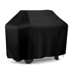 iCOVER Grill Cover, 55 inch BBQ Grill Cover for Outdoor Grill, Anti-UV & Fade Resistant Gas Grill Cover, Waterproof Barbecue Grill Covers for Weber, Char-Broil, Nexgrill and More, Black, Canvas Polyester