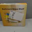 Glass Shelf Bathroom Floating Shower Corner Shelves Shampoo Holder with Rail Wall Esquinero para Bao for Inside Shower 2 Pack
