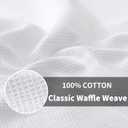 Homaxy 100% Cotton Kitchen Towels and Dishcloths Set - 8 Pack Waffle Weave Soft and Absorbent Dish Towels - 26 X 16 Inch and 12 X 12 Inch - White