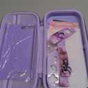 GLDRAM Carrying Case for Nintendo Switch 2, Purple Marble Texture Accessories kit with Portable Travle Storage Bag, Hardshell PC Protective Cover Skin, Screen Protector, Shoulder Strap & 2 Thumb Grips