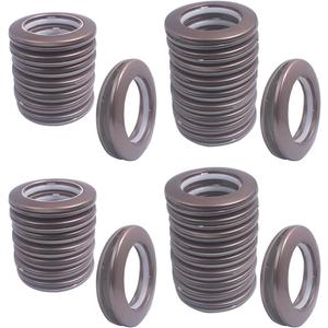 32 Pack Curtain Grommet, Inner Diameter 1-9/16"(40mm) Curtain Eyelet Rings Roman Ring Grommet Curtains Grommets kit for Casement Eyelet Tool Accessory (Coffee)