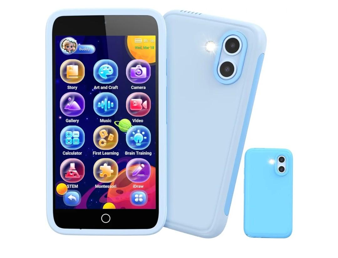 Kids Smart Phone, 3.97" Touchscreen Learning Toy with Dual Camera, 210+ Games, 190+ Drawing Activities, and 45+ Fun Stickers, 8GB Kids Cell Phone, Perfect Birthday for Ages 3-12