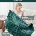 Weighted Lap Blanket 7 lbs for Adults, Luxury Soft Small Weighted Blanket, Compact Portable Weighted Lap Pad for Relaxation, Sleeping, Travel, All-Season Use, Forest Green, 40" x 52"