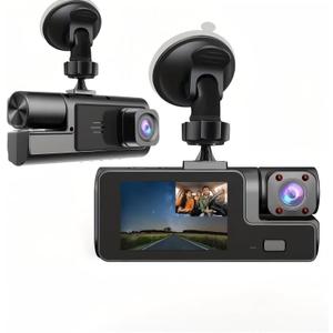 Dash Cam Front and Inside, Front Camera 1080P Inside Camera 720P Recording Car DVR Cam with 170° Wide Angle, Night Vision,24H Parking Monitor, Loop Recording, G-Sensor, Without SD Card