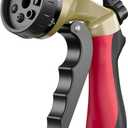 Heavy Duty Garden Hose Sprayer Nozzle, Water Hose Nozzle with 7 Spray Patterns, High Pressure Garden Sprayer with Adjustable Button & Lockable Trigger for Watering Plants & Lawns, Washing Cars, Pets