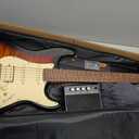 AKLOT Beginner Electric Guitar Kit: 10W Amp, Coil-Split HSS Pickups, Lesson Book, Roasted Maple Neck, Gig Bag, Tuner, Strap, Picks, Stryde Blaze Orange