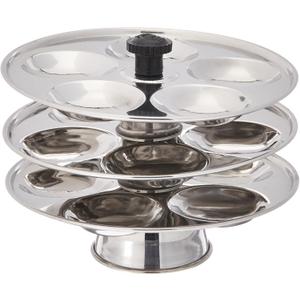 Tabakh 3-Rack Stainless Steel Baby Mini Idli Stand, Makes 15 Mini Idlys, Small