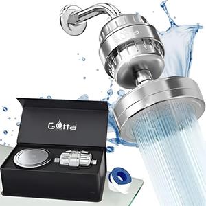 Shower Head an 20 Stage Shower Filter Combo Filtered Showerhead with Water Softener Filter Cartridge or Hard Water Remove Chlorine And Harmfun Substances | Improves Skin & Hair