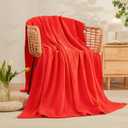 EMME Cotton Throw Blanket - 100% Muslin Soft, Breathable Gauze - All Season, Lightweight - Pre-Washed - Orange Rust, 50"x70"