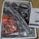 Furologee Kitchen Bakers Rack with Power Outlet, Microwave Oven Stand with Storage 4 Tiers, Coffee Bar Table with 6 S Hooks, Kitchen Storage Shelf Rack for Spices, Pots, Rustic Brown (22inch)