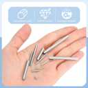 MECCANIXITY 88Pcs Dowel Pin 3mm x 35mm Shelf Support Pin 304 Stainless Steel Shelf Pegs for Shelves Cabinets Furniture Nickel Plated, Silver Tone Plated, Silver Tone