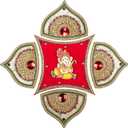 Floor Rangoli Acrylic Handcrafted Indian Traditional Home Dcor for Festival Wedding Party Wall Interior Decoration and Gifting (Ganesh)