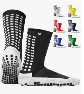 LUX Anti Slip Soccer Socks - Non Slip Sports Grip Pads Socks - Football, Soccer, Basketball
