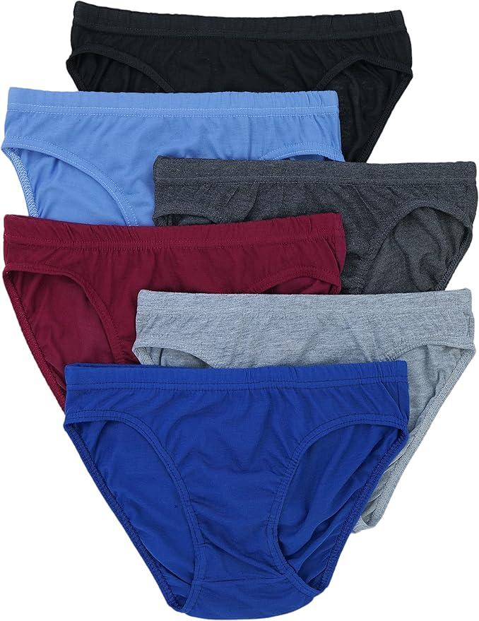 ToBeInStyle Men's Pack of 6 Thick Waistband Knocker Bikini Briefs, Size M