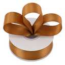HUIHUANG Copper Ribbon1 inch Extra Density Copper Gift Ribbon Luxury Shimmer Satin Ribbon for Christmas Holiday Decor, Crafts and Bows, Flower Bouquet, Invitation -20 Yards