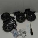 5 Inch Swivel Caster Wheels, Set of 4 Heavy Duty, Locking Industrial Casters with Brake, Black, Stainless Steel, Polyurethane, Double Safety Brakes and 360 Swivel for Maximum Flexibility
