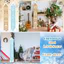 47 2 In1 Wooden Gingerbread House Outdoor Decoration Hello Winter Porch Christmas Welcome Sign Gingerbread House Decor Winter Outdoor Porch Sign for Front Door Hanging Christmas Home Decor