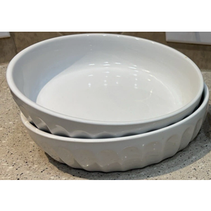 Mason Craft & More 9x2.5 Plates in White 2 Pack
