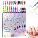 NEW 12 Colors Nail Arts Markers Pens Set, Nail Markers for Nail Arts, Suitable for Nail Arts, Nail Painting, And Artistic Decorations; Suitable for Everyone12 Colors (1pcs)