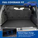 Mixsuper Cargo Liner for Chevy Suburban/GMC Yukon XL 2021-2026, All Weather Trunk Mat Backrest Mat TPE Back Seat Cover Protector for Suburban Yukon XL Accessories