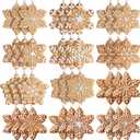Soaoo 36 Pcs 7.9 Inch Gingerbread Snowflake Christmas Outdoor Decorations Large Hanging Christmas Ornaments Double Sided Xmas Plastic Decor for Xmas Tree Office Home Yard Porch Holiday
